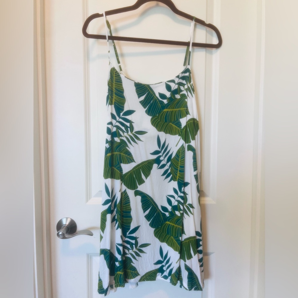 Ava Sky Palm Print Dress